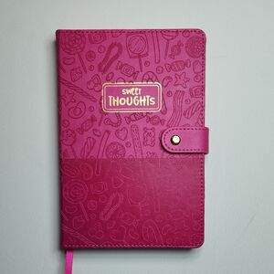 Sweet Thoughts Candy-Themed Journal – Pink Hardcover, Snap Closure – NEW